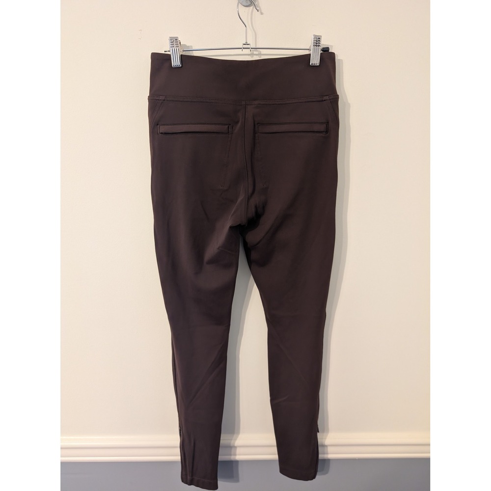 Athleta Stellar Tight High Rise Leggings Brown Zipper Ankle small athleisure - Picture 4 of 8